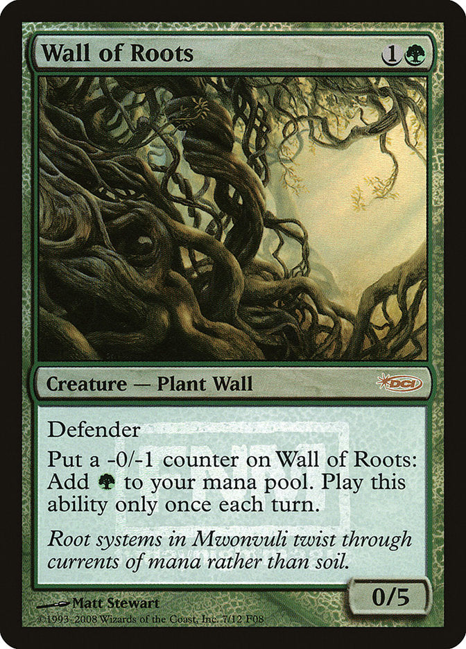 Wall of Roots [Friday Night Magic 2008] | Card Merchant Takapuna