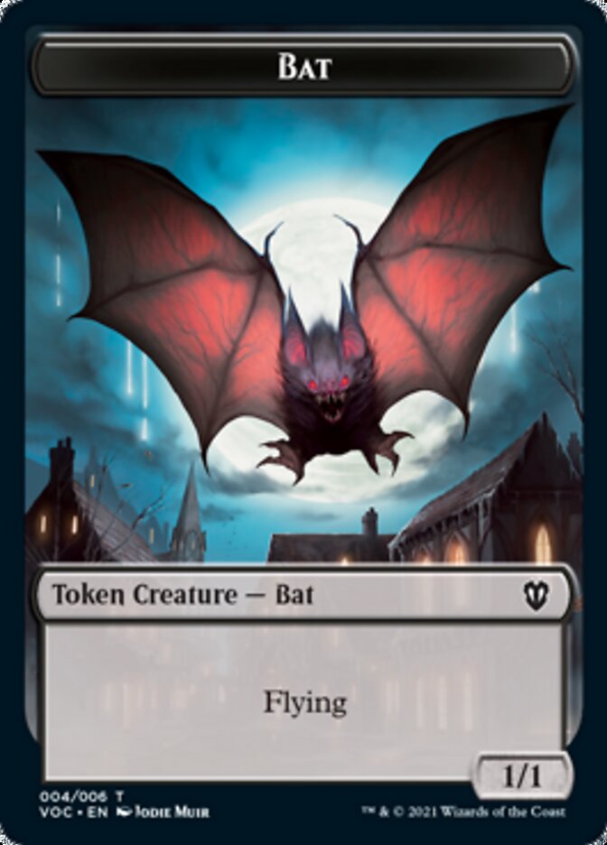 Blood // Bat Double-Sided Token [Innistrad: Crimson Vow Commander Tokens] | Card Merchant Takapuna