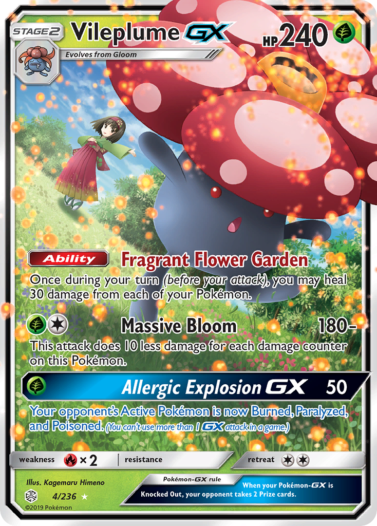 Vileplume GX (4/236) [Sun & Moon: Cosmic Eclipse] | Card Merchant Takapuna