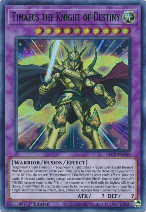 Timaeus the Knight of Destiny (Purple) [DLCS-EN054] Ultra Rare | Card Merchant Takapuna