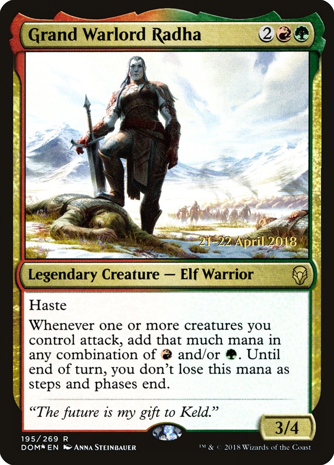 Grand Warlord Radha [Dominaria Prerelease Promos] | Card Merchant Takapuna