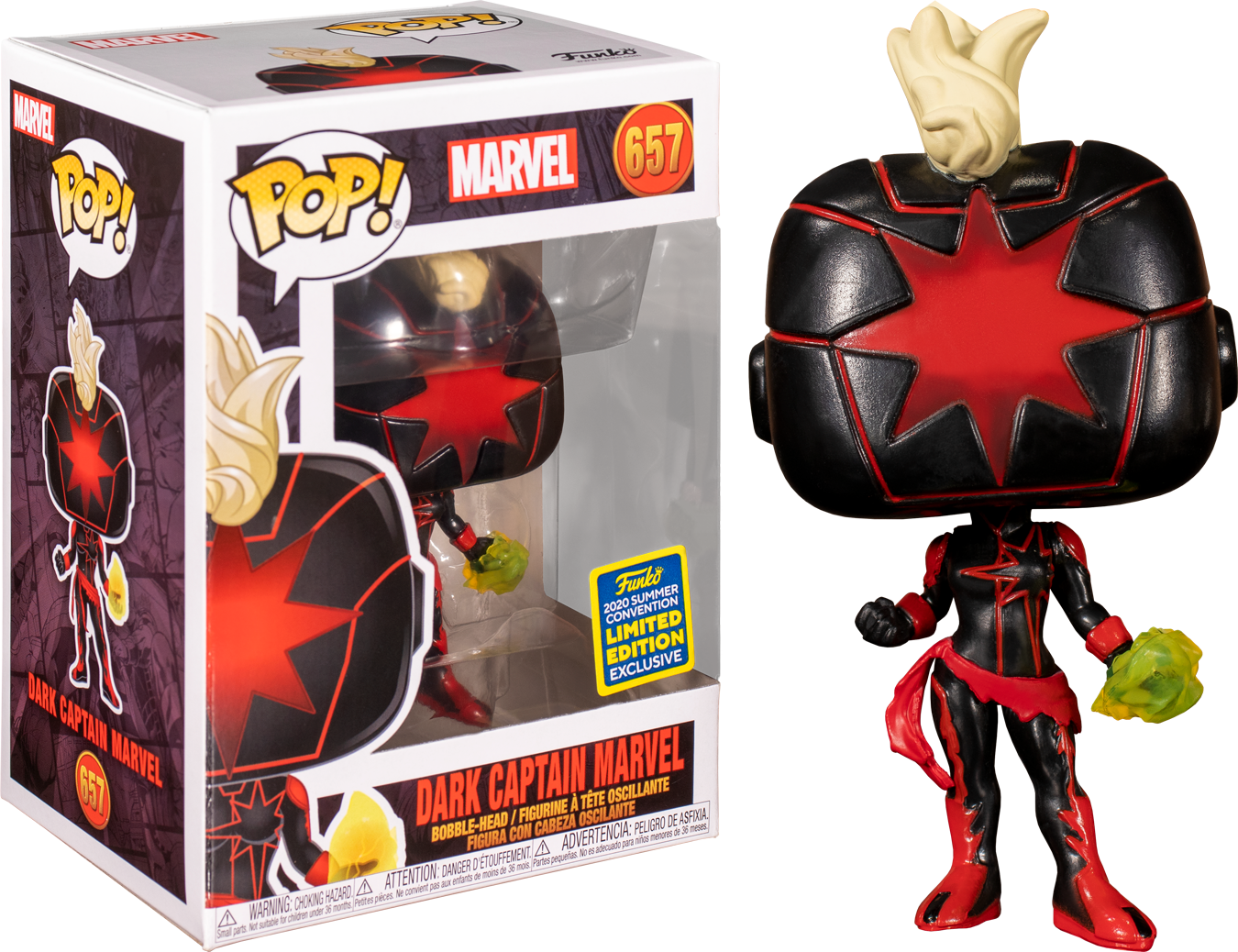 Captain Marvel - Dark Captain Marvel Pop! SD20 657 | Card Merchant Takapuna